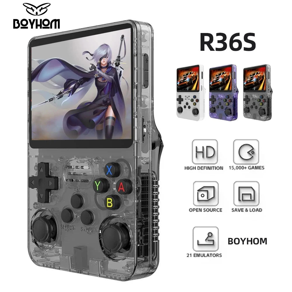 R36S Retro Handheld Video Game Console 64GB