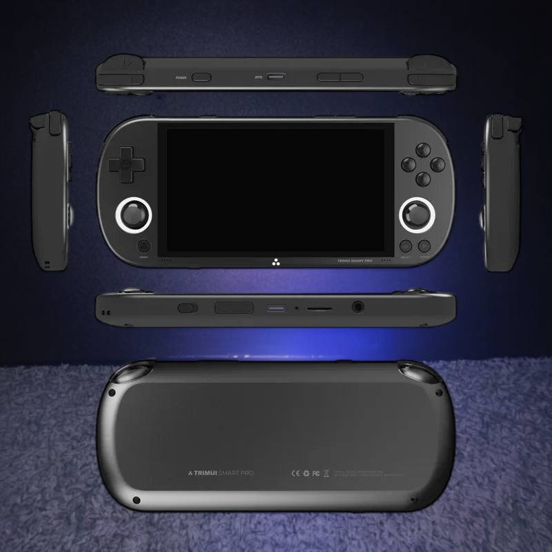 Trimui Smart Pro Retro Handheld Game Console with 4.96'' IPS HD Screen, Linux System, RGB Lighting, and Joystick for Classic Gaming