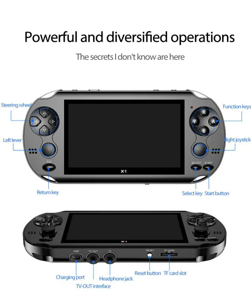X1 4.3 Inch Video Game Console 